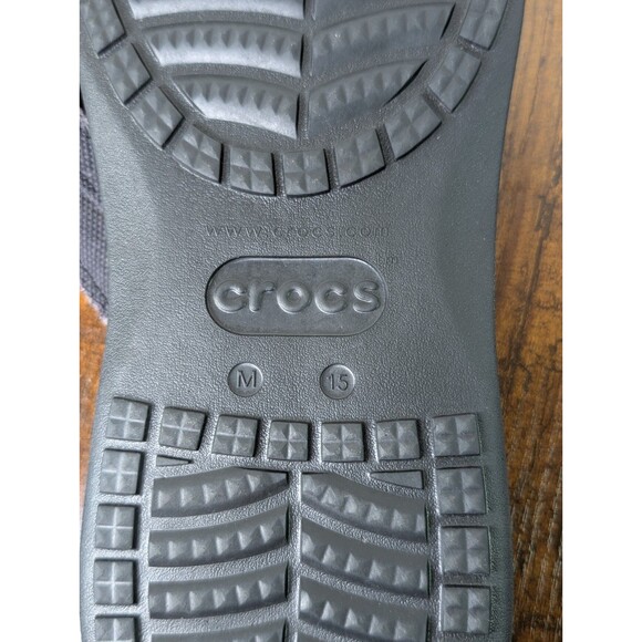 Size 15 Crocs Santa Cruz Canvas Flip Flop Thong Black Grey Slip On Men Sandals main image 11